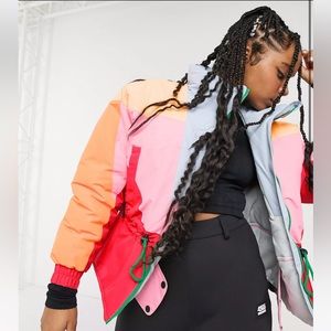 ASOS 4505 ski color block padded jacket